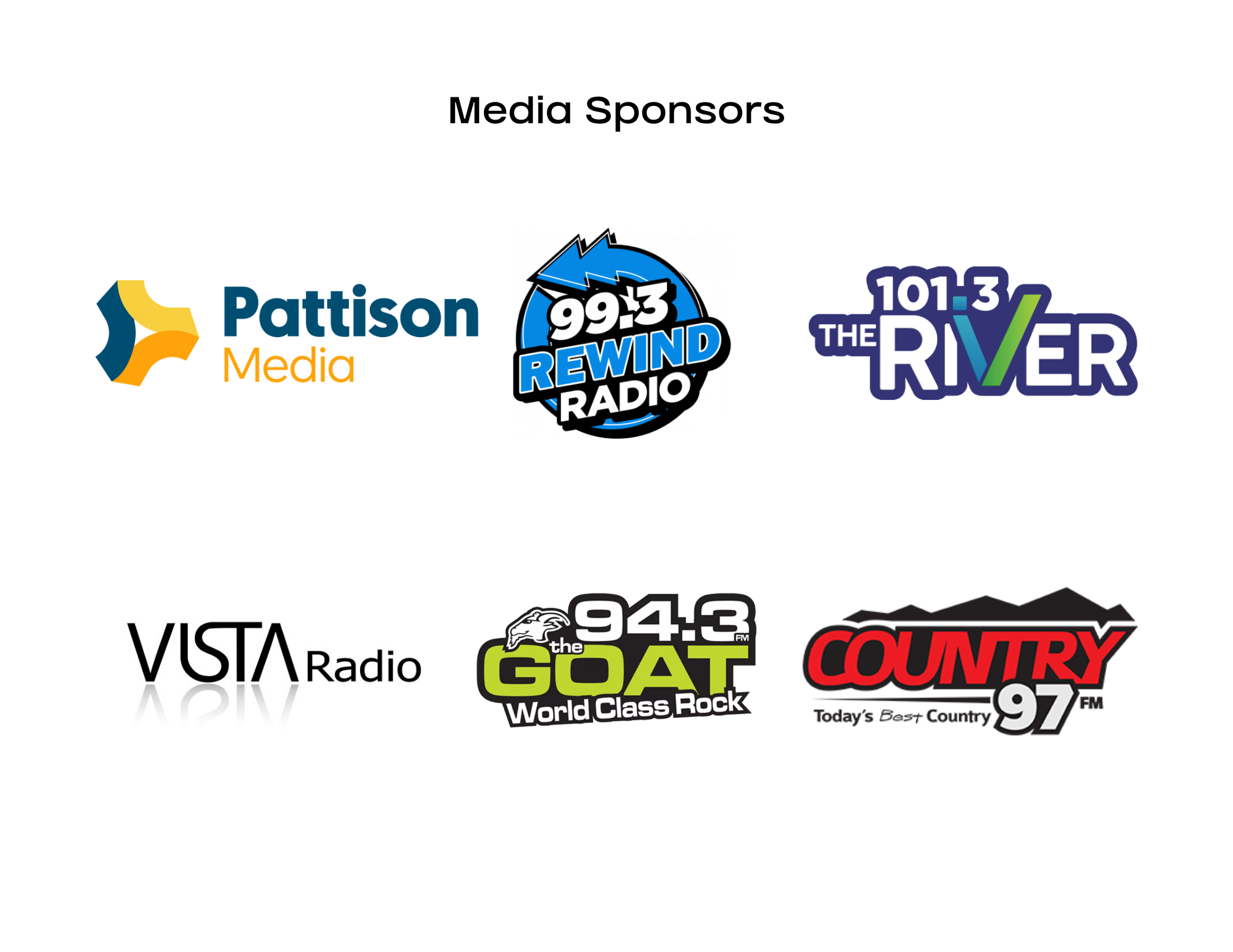photo of all media sponsors for the event