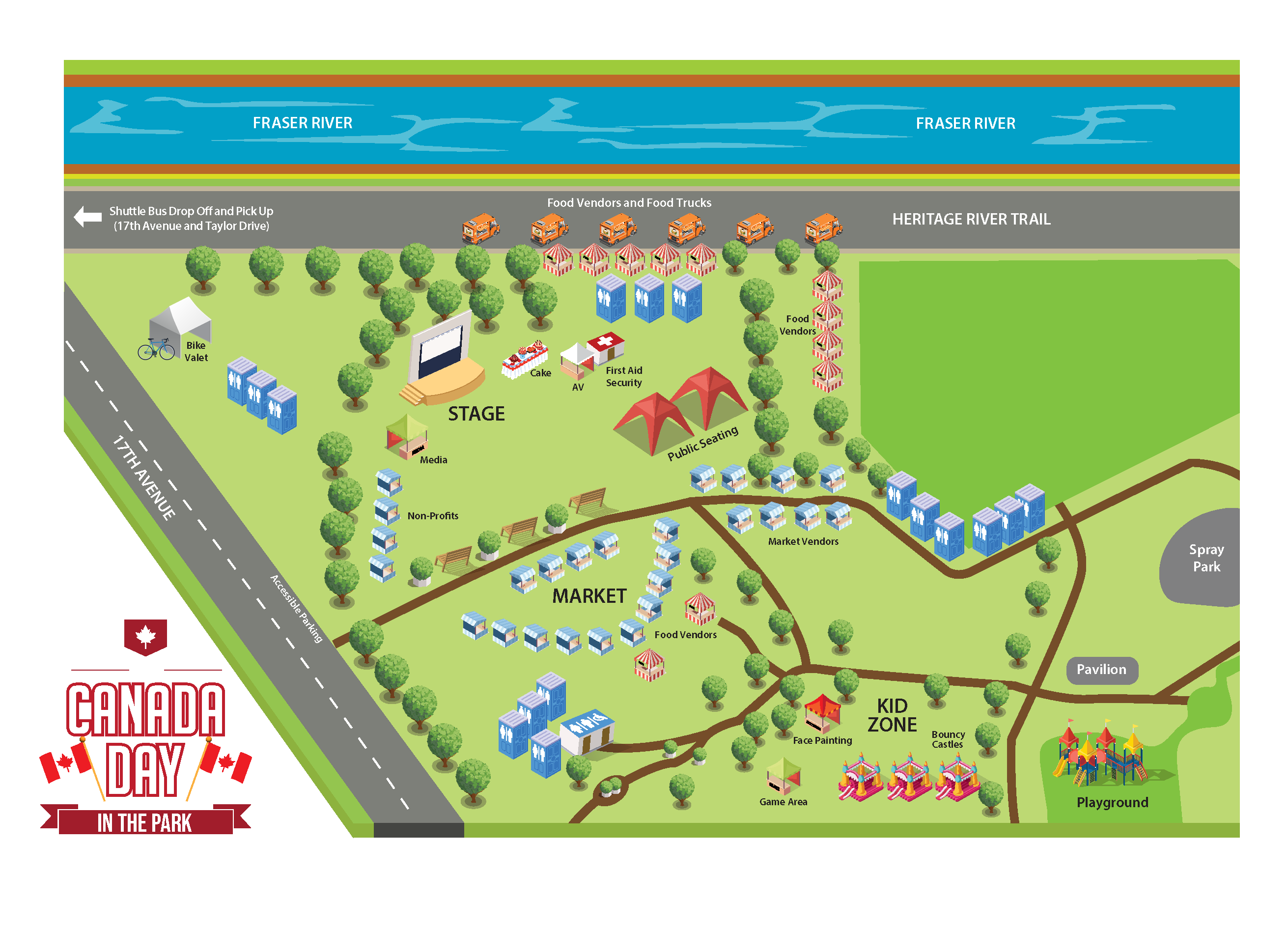 Canada Day promotional map