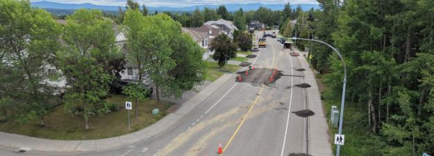 Equipment working on Southridge Avenue