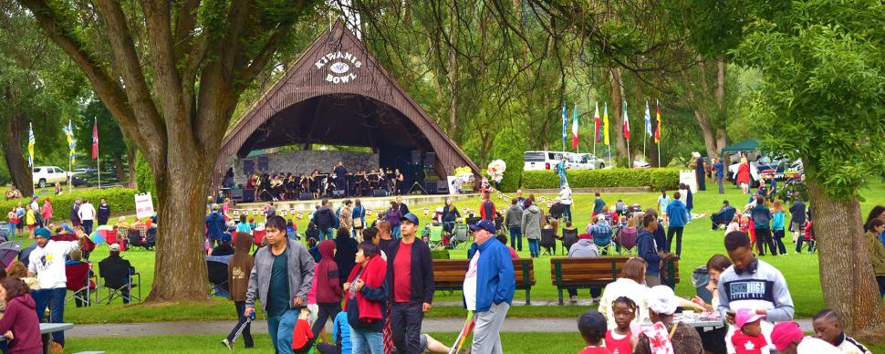 Visitors at Lheidli T'enneh Memorial Park enjoying Canada Day celebrations.