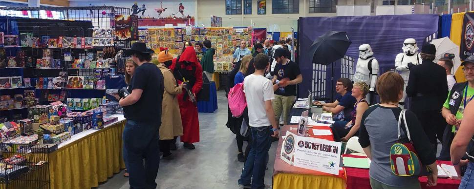 Visitors at a CN Centre convention (Fancon).