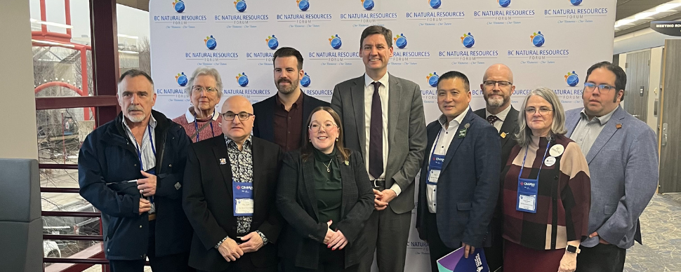 Mayor and Council pose with Premier David Eby at the 2026 BC Natural Resources Forum 