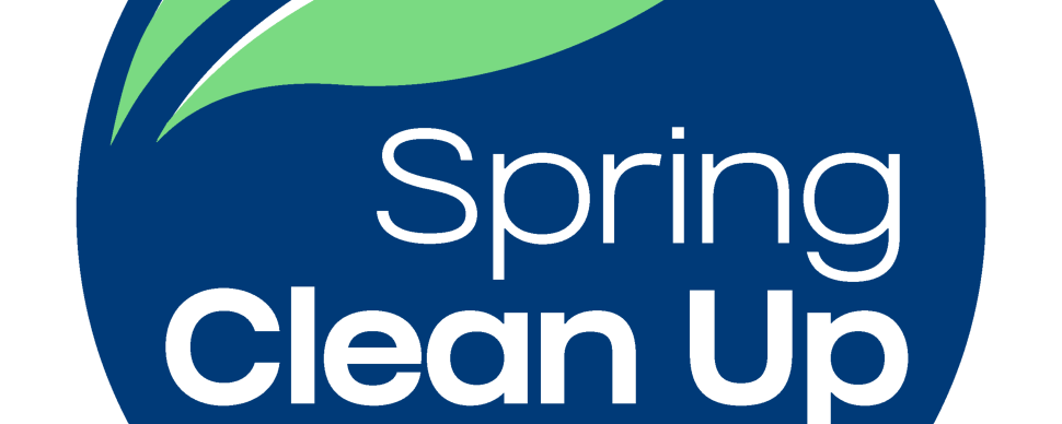 city of pg spring clean up logo with green leaf