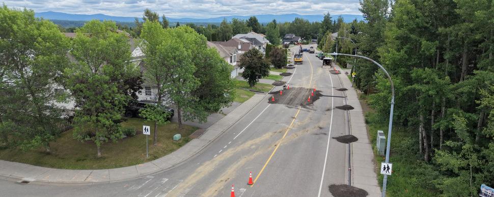 Equipment working on Southridge Avenue